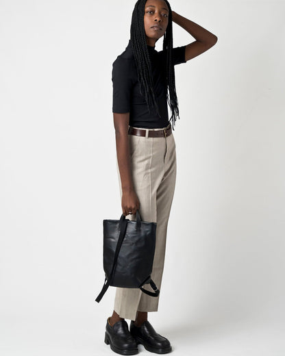 BABY MOIRÉ | leather / black